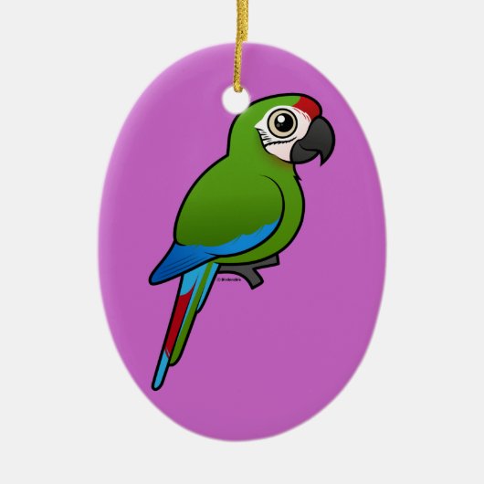 Militaire Macaw Keramisch Ornament (Voorkant)