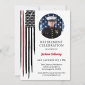 Militaire Marine Retirement Party, Rode lijn vlag Kaart (Voorkant)