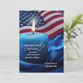 Militaire Memorial Service Uitnodiging Sterren Str (Staand voorkant)