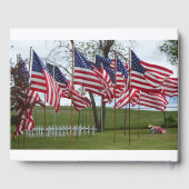 Militaire Memorial voor vlaggen en kruisingen Gastenboek (Achterkant)