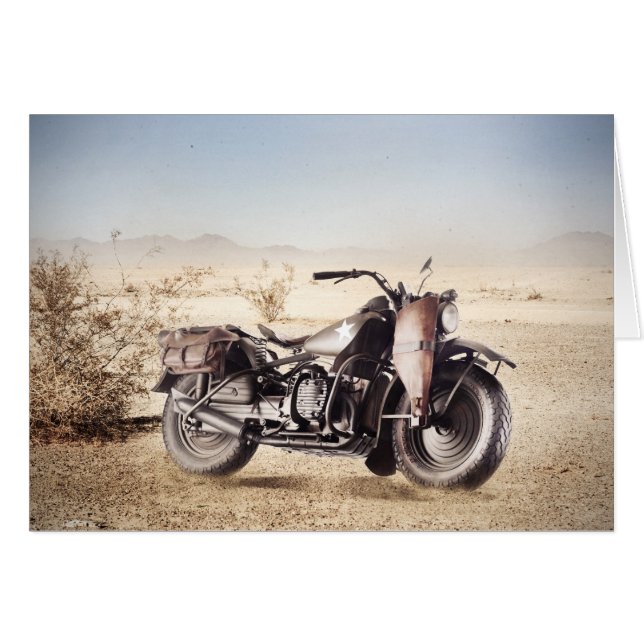 Militaire motorfiets (Voorkant Horizontaal)