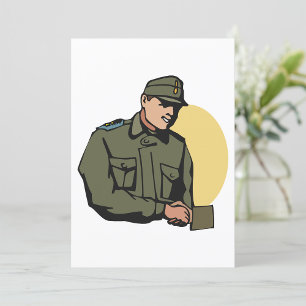 Militaire officier retro leger soldaat kaart