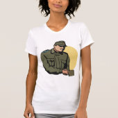 Militaire officier retro leger soldaat t-shirt (Voorkant)