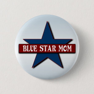 Militaire ondersteuning voor Blue Star mama Ronde Button 5,7 Cm