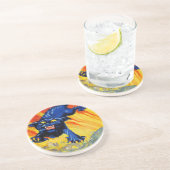  militaire oorlog die zich herstelt met een wilde  zandsteen onderzetter (Zijkant)