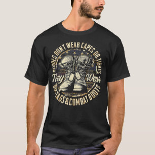 militaire oorlogsveteranen legersuperheld t-shirt