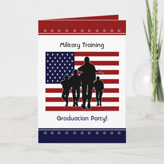 Militaire opleiding Graduation Party Custom Invite (Voorkant)