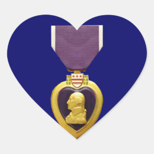 Militaire Paarse Sticker van de hartmedaille
