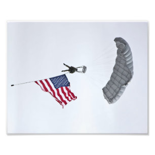 Militaire parachute Guy Foto Print Afdruk
