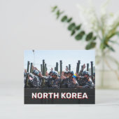 Militaire parade in Noord-Korea Briefkaart (Staand voorkant)