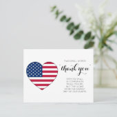 Militaire Patriottische Heart Amerikaanse vlag Dan Briefkaart (Staand voorkant)