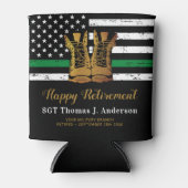 Militaire pensionering Thin Green Line Army Boots Blikjeskoeler (Voorkant)