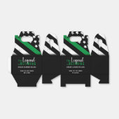 Militaire pensionering Thin Green Line Flag Army Bedankdoosjes (Uitgevouwen)