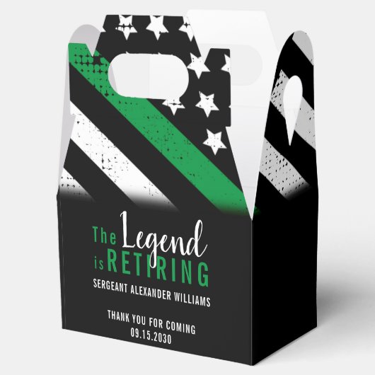 Militaire pensionering Thin Green Line Flag Army Bedankdoosjes (Geopend)