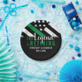 Militaire pensionering Thin Green Line Flag Army Papieren Bordje (Feest)