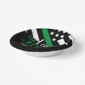 Militaire pensionering Thin Green Line Flag Army Papieren Kommen (Gebogen)