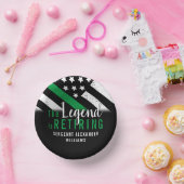 Militaire pensionering Thin Green Line Flag Army Papieren Kommen (Feest)