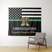 Militaire pensionering Thin Green Line Flag Army Wandkleed (In Situ (horizontaal))