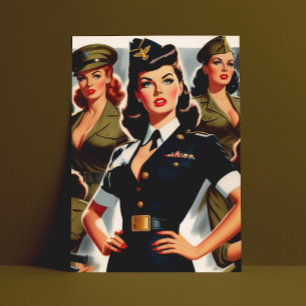  Militaire Pin-up Briefkaart