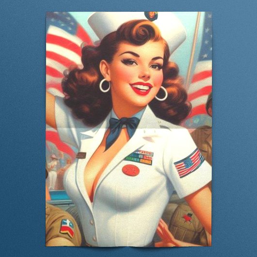  Militaire Pin-up Tissuepapier