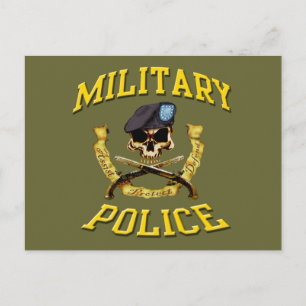 Militaire politie Briefkaart schedel
