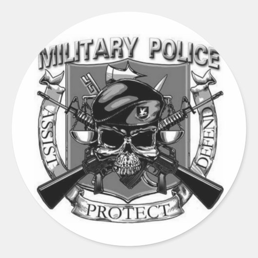 Militaire politie ronde sticker (Voorkant)