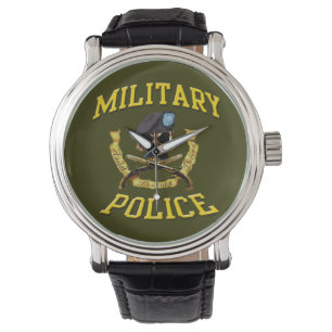 Militaire politiemacht met kruistoestel horloge