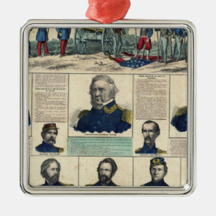 Militaire portretten metalen ornament