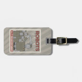 Militaire propaganda tegen  stijl Robot Bagagelabel (Voorkant horizontaal)