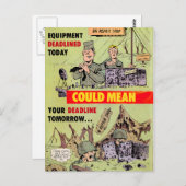 Militaire reparaties briefkaart (Voorkant / Achterkant)