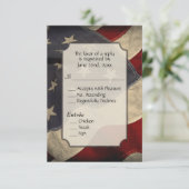 Militaire RSVP met menuopties (Staand voorkant)