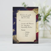 Militaire RSVP met menuopties (Staand voorkant)