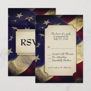 Militaire RSVP met menuopties Kaartje