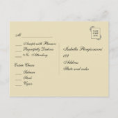 Militaire RSVP met menuopties Uitnodiging Briefkaart (Achterkant)