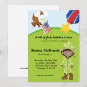 Militaire soldaat Girl Kaart (Voorkant / Achterkant)