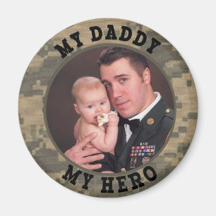 Militaire soldaat Mijn vader Mijn Hero Foto Lijst Magneet