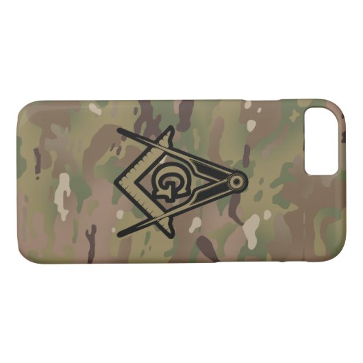 Militaire Square Compass Case-Mate iPhone Case (Achterkant (Horizontaal))