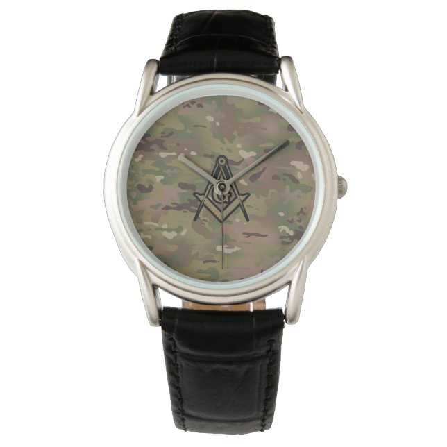Militaire Square Compass Horloge (Voorkant)