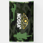 Militaire stijl partij achtergrond spandoek (Verticaal)