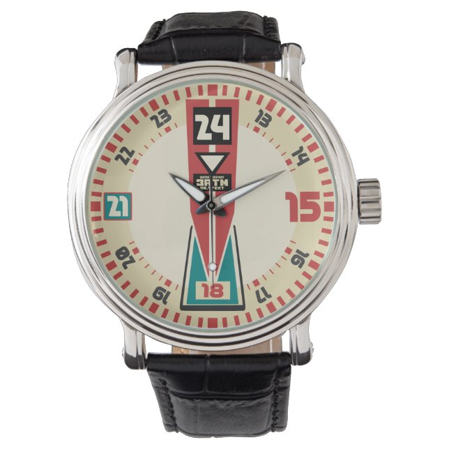 Militaire stijl van de  vlieger horloge (Voorkant)