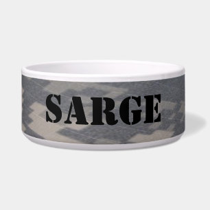 Militaire stijlcampagne, speciaal gepersonaliseerd voerbakje