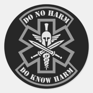 Militaire Tactische Medische Spartaanse Stijl Patc Ronde Sticker