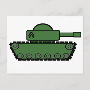 Militaire tank briefkaart