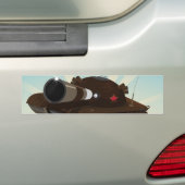 Militaire tank bumpersticker (Op auto)
