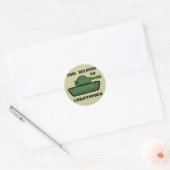 Militaire tank ronde sticker (Envelop)