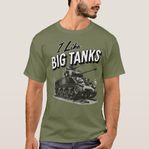 Militaire tank T-shirt Ik hou van grote tanks WW2