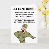 Militaire thema's Get Well NOW Kaart (Gele Bloem)