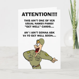 Militaire thema's Get Well NOW Kaart