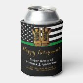 Militaire Thin Green Line Boots Pensioen Partij Blikjeskoeler (Blikje Voorkant)