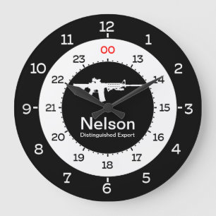 MILITAIRE TIJD - 12-UUR FORMAAT GROTE KLOK